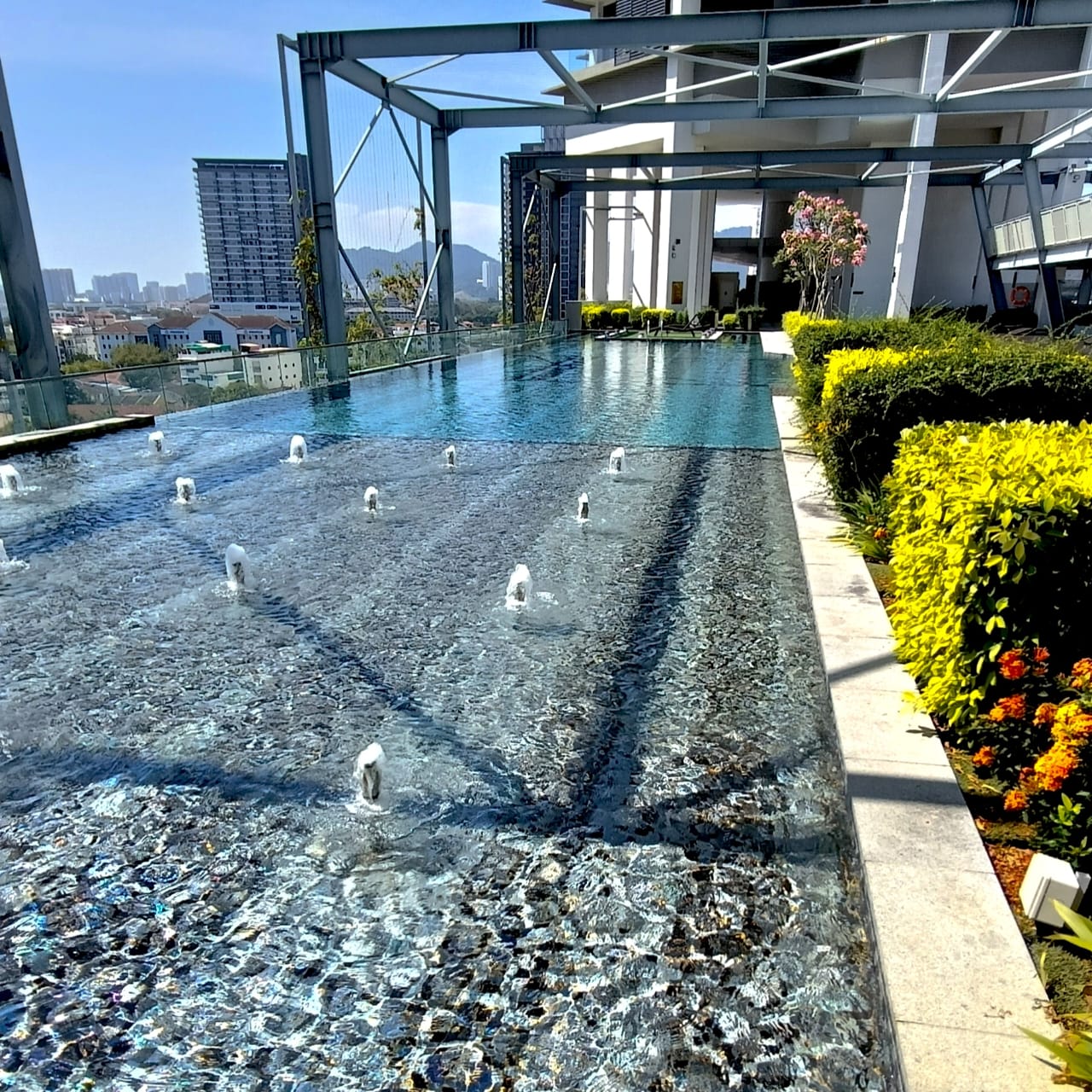 Crystal clear pool water after Sparklear treatment